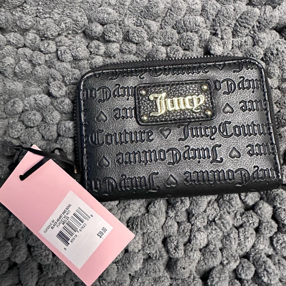 Juicy Couture Embossed Black Wallet